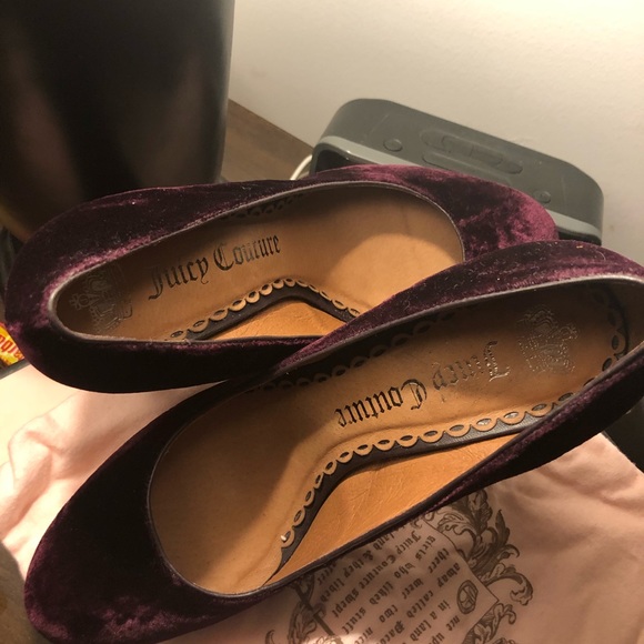 Juicy Couture purple velvet heels. New. Size 10 - Picture 2 of 8